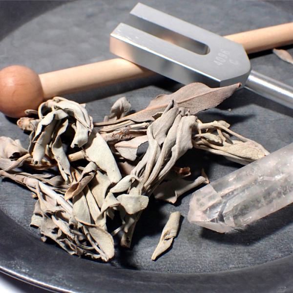 浄化セット パワーストーン クリスタルチューナー 音叉 4096hz 水晶 ポイント マレット セー...