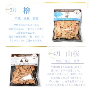 生まれ月を象徴する樹 バースデー ウッドチップ...の詳細画像2