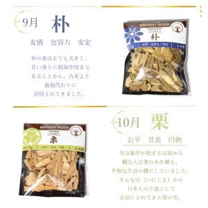 生まれ月を象徴する樹 バースデー ウッドチップ...の詳細画像5