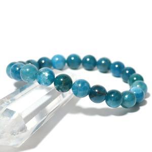 パワーストーン ブレスレット ネオンブルー アパタイト 8mm玉 天然石