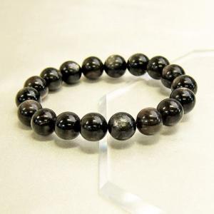 ブラックオパール ブレスレット 10mm 17.5cm メンズM レディース