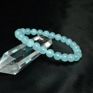 一点物 15mm玉】 アクアマリン ブレスレット Bracelet Bangle 腕輪