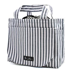 おむつポーチ・M 巾着トートタイプ ベーシックストライプ
