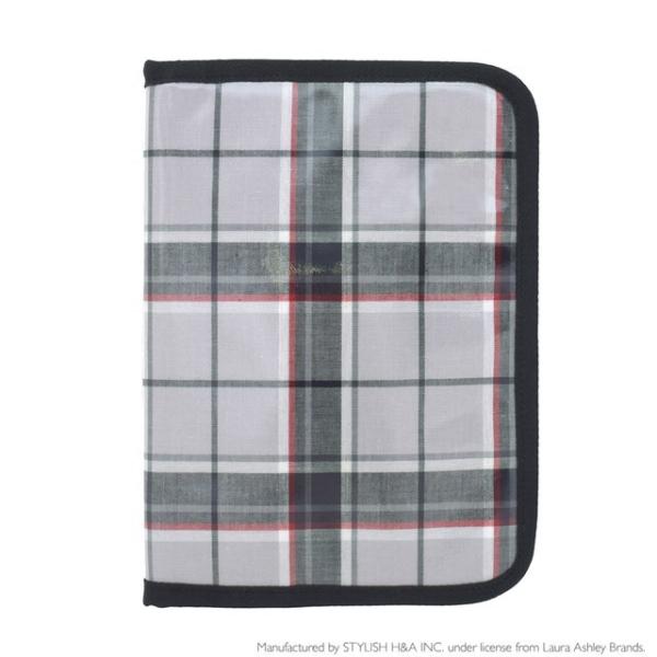 LAURA ASHLEY 母子手帳ケース ファスナータイプ Highland check 母子手帳カ...
