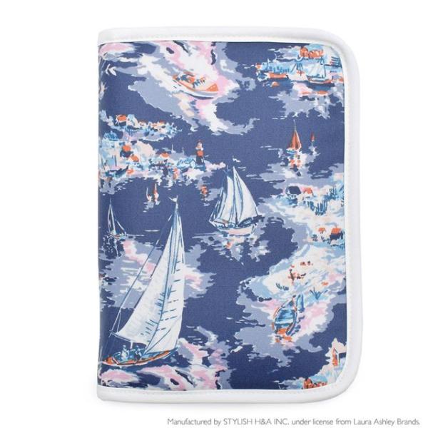 LAURA ASHLEY 母子手帳ケース ファスナータイプ Riviera 母子手帳カバー 赤ちゃん...