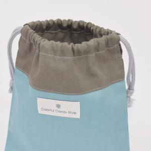 巾着 中 マチ無し給食袋 ネームタグ付き くす...の詳細画像5