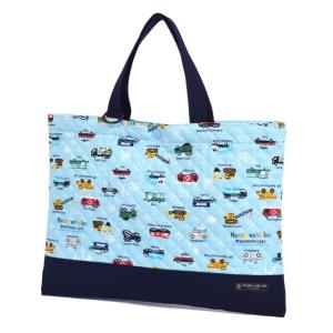 レッスンバッグ キルティング アクセル全開はたらく車