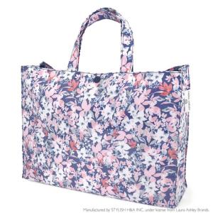 LAURA ASHLEY プールバッグ ラミネートバッグ スクエアタイプ