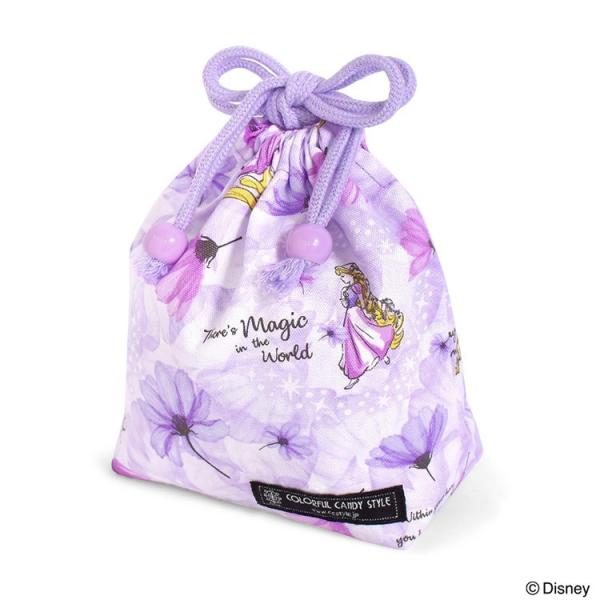 ディズニー 巾着 小 コップ袋 ネームタグ付き Rapunzel PRINCESS ラプンツェル コ...