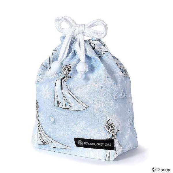 予約対象商品： ディズニー 巾着 小 コップ袋 ネームタグ付き Elsa FROZEN エルサ コッ...