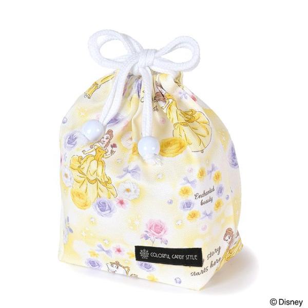 ディズニー 巾着 小 コップ袋 ネームタグ付き Belle BEAUTY AND THE BEAST...