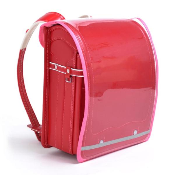 ランドセルカバー 反射材 リフレクター 付き 透明・クリアピンク 雨 撥水 クリアー 反射 光る 子...