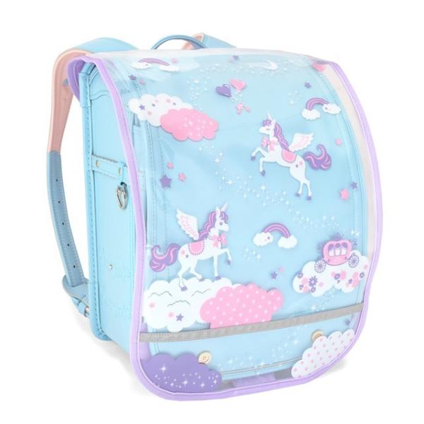 ランドセルカバー 反射材 リフレクター 付き クリアデザインタイプ ユニコーン 雨 撥水 かわいい ...