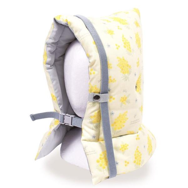 防災頭巾 椅子固定ゴム付き ミモザフルール 小学生 幼児 防災ずきん 小学校 ぼうさいずきん用 座布...