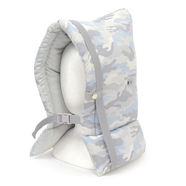 防災頭巾(椅子固定ゴム付き) カモフラ・アイスグレー 小学生 幼児 防災ずきん 小学校 ぼうさいずき...