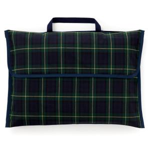 防災頭巾カバー スタンダード 背板幅36cmタイプ タータンチェック・ダークグリーン 背もたれ 座布団 防災ずきん カバー 子供 小学生