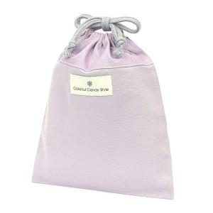 巾着 中 マチ無し給食袋(ネームタグ付き) くす...の商品画像