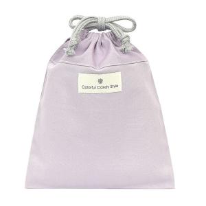 巾着 中 マチ無し給食袋(ネームタグ付き) く...の詳細画像1