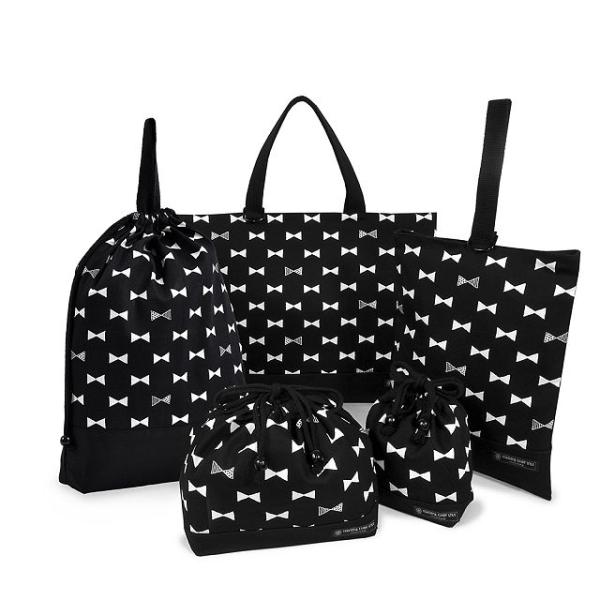 レッスンバッグ シューズケース 巾着 入学入園5点セット リバーシブル リボンシルエット 体操服袋 ...