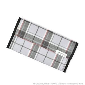 LAURA ASHLEY 抗菌マスクケース ダブルポケット Highland check 持ち運び 携帯 収納 マスクポーチ マスク入れ