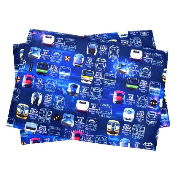 ランチョンマット 25cm×35cm 撥水ノーアイロン 2枚セット 電車の顔コレクション 給食ナフキ...