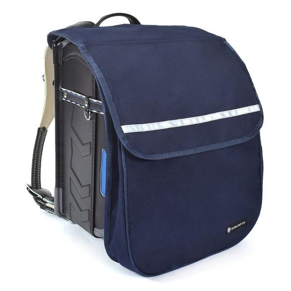 ランドセルカバー 撥水・軽量タイプ 反射材 リフレクター ・収納ポケット付き ディープネイビー 汚れ...