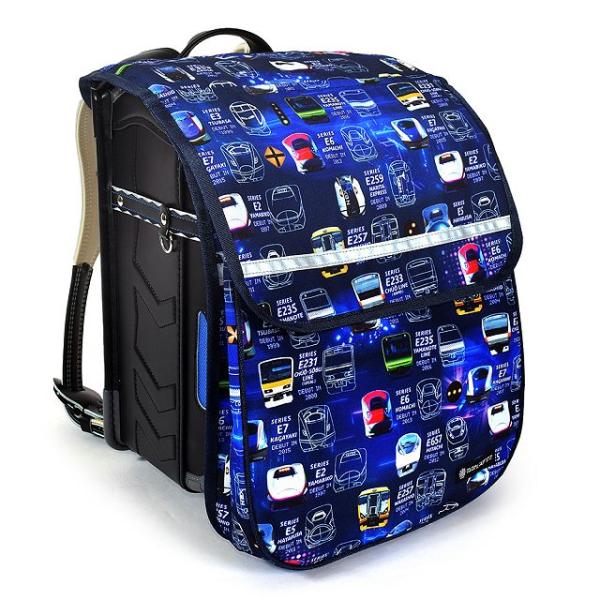 ランドセルカバー 撥水・軽量タイプ 反射材 リフレクター ・収納ポケット付き 電車の顔コレクション ...