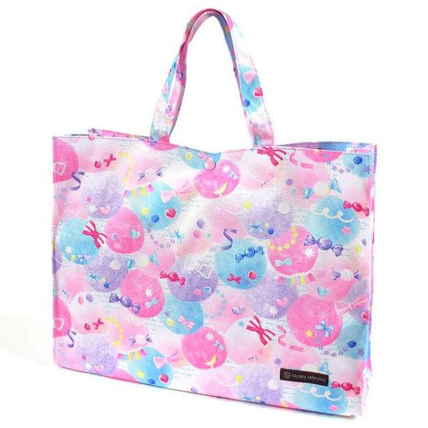 プールバッグ スクエアタイプ  撥水・軽量タイプ ふわふわキュートなキャンディポップ 防水 レッスン...
