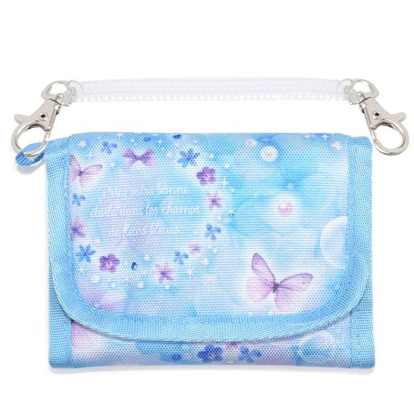 キッズウォレット 財布 撥水・軽量タイプ ムーンライトバタフライ チェーン付き 紐付き お財布 財布...