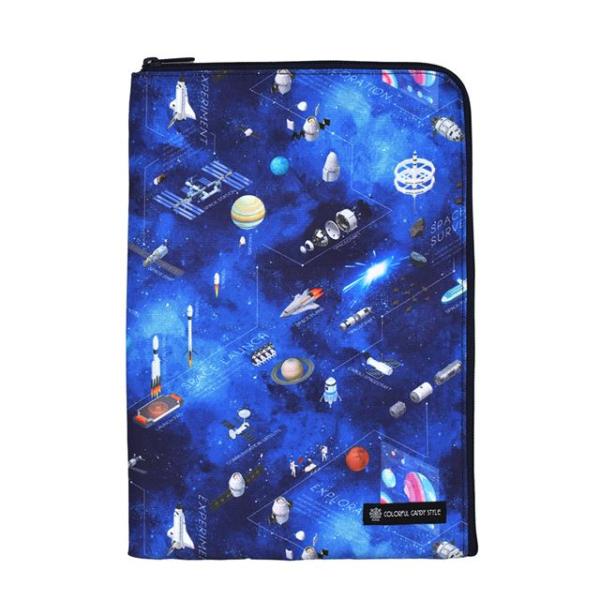 連絡袋 A4サイズ 撥水・軽量タイプ 未来の惑星探査と宇宙船 連絡帳入れ 連絡帳袋