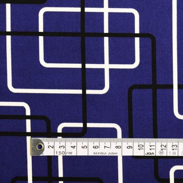 ライン・紺 ツイル生地 入園入学 入園準備 入学準備 入園グッズ 手作り ゆうパケット配送