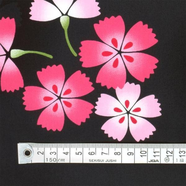 大和撫子・黒 ブロード生地 入園入学 入園準備 入学準備 入園グッズ 手作り ゆうパケット配送