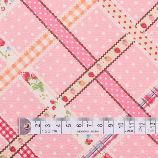 リボンチェックに包まれて ピンク オックス生地 入園入学 入園準備 入学準備 入園グッズ 手作り ゆ...