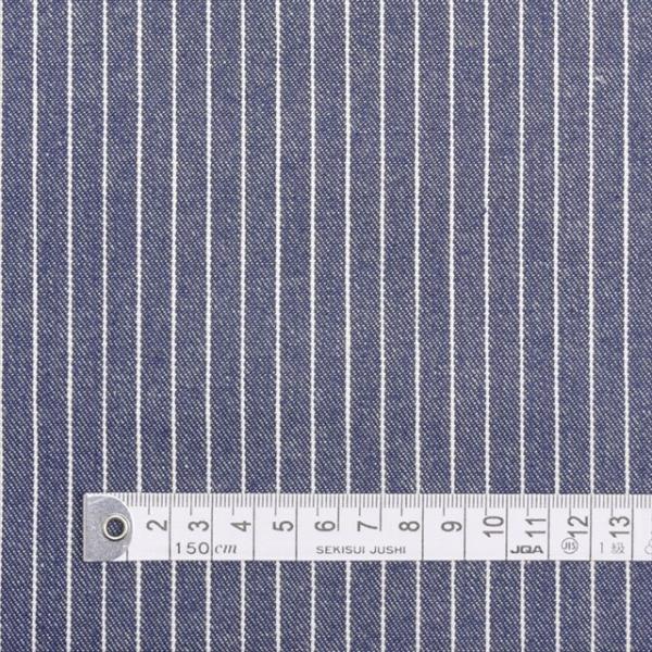 ピンストライプ・インディゴ ヒッコリー生地 入園入学 入園準備 入学準備 入園グッズ 手作り ゆうパ...