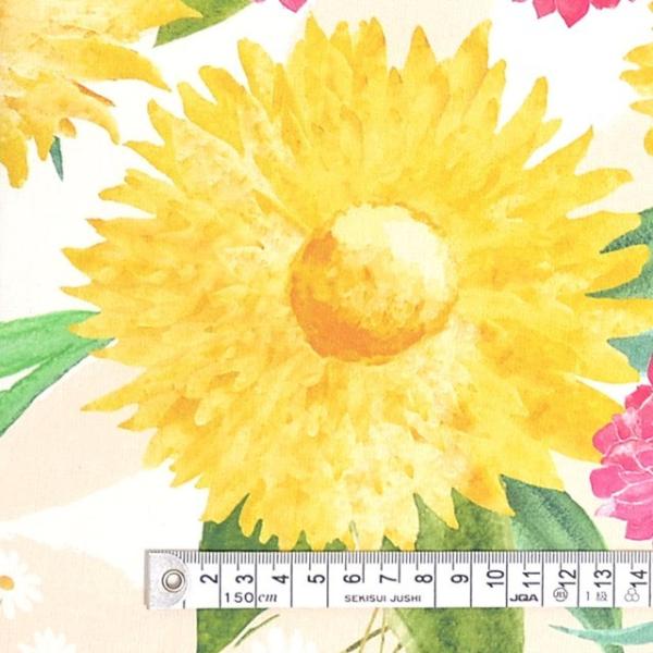 ガーベラデイジー 11号帆布生地 入園入学 入園準備 入学準備 入園グッズ 手作り