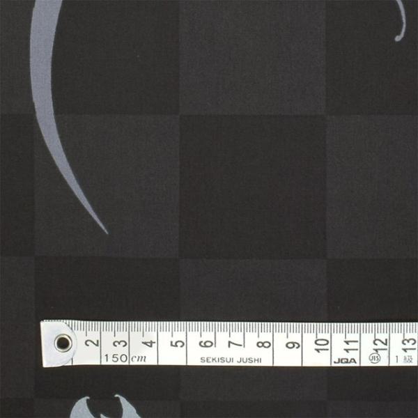 月輪・黒 ブロード生地 入園入学 入園準備 入学準備 入園グッズ 手作り ゆうパケット配送