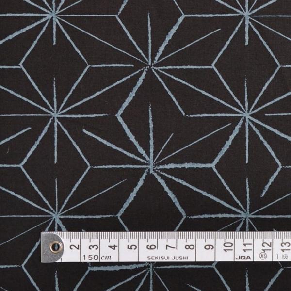 麻の葉霞・黒 ブロード生地 入園入学 入園準備 入学準備 入園グッズ 手作り ゆうパケット配送
