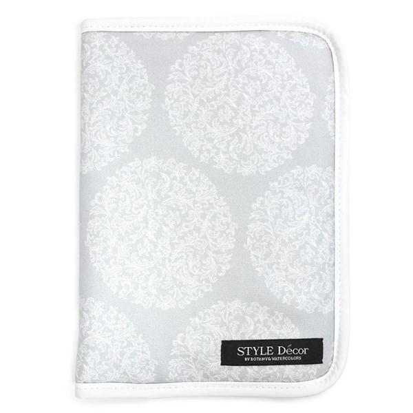 母子手帳ケース ファスナータイプ フルール グレー ブーケ 母子手帳ケース カバー ブランド ファス...