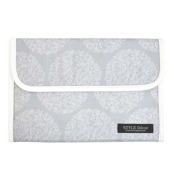 母子手帳ケース ジャバラタイプ フルール グレー ブーケ 母子手帳ケース カバー ブランド ジャバラ...