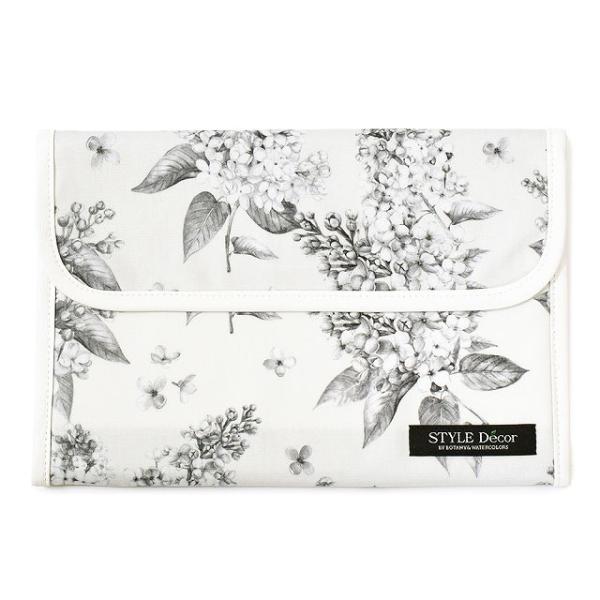 母子手帳ケース ジャバラタイプ ライラック モノクローム ゆうパケット配送