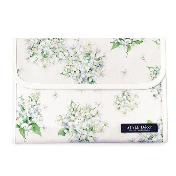 母子手帳ケース ジャバラタイプ ジャスミン ホワイト ゆうパケット配送