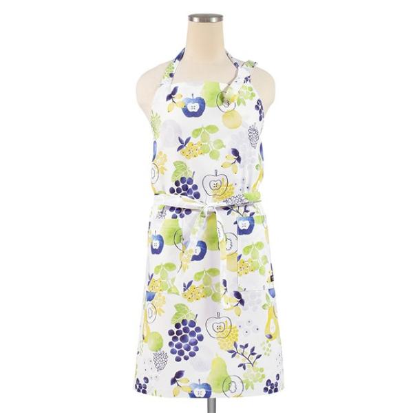 エプロン フルーツインブルーム エプロン 女性用 かわいい おしゃれ