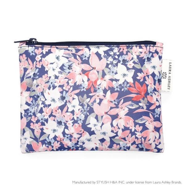 LAURA ASHLEY フラットポーチ Floret レディース ポーチ 化粧品入れ 小物入れ ゆ...