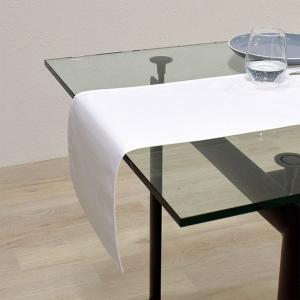 テーブルランナー・テーブルセンター 30cm×180cm リバーシブルタイプ 綿100% 無地ツイル・ホワイト 白 シンプル 洗濯 織物 食卓 ギフト｜ccstyle
