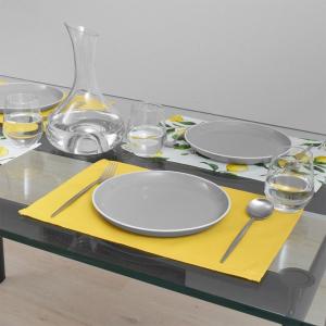 ランチョンマット 2枚セット 30cm×45cm ラミネートタイプ 無地オックス