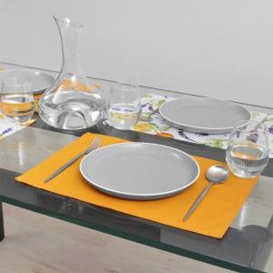 ランチョンマット 2枚セット 30cm×45cm ラミネートタイプ 無地オックス