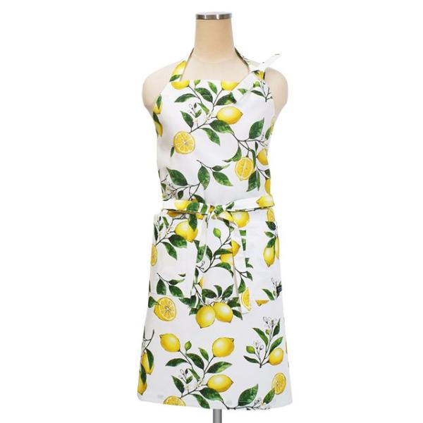 エプロン シトラスレモン レモン フルーツ おしゃれ かわいい ワンピース カフェ 首掛け 首かけ ...