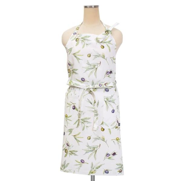 エプロン オリーブツリー オリーブ ナチュラル おしゃれ かわいい ワンピース カフェ 首掛け 首か...