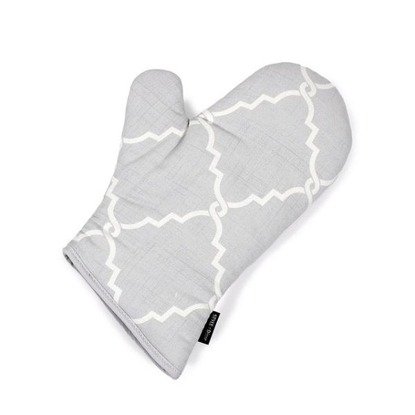 ミトン モロッコパターン グレー シンプル シック おしゃれ 手袋 キッチン 耐熱 鍋つかみ
