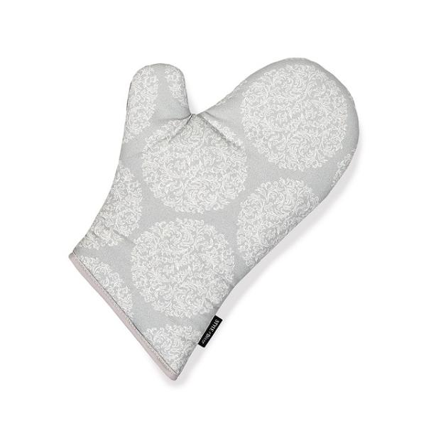ミトン フルール グレー ブーケ シンプル おしゃれ 手袋 キッチン 耐熱 鍋つかみ